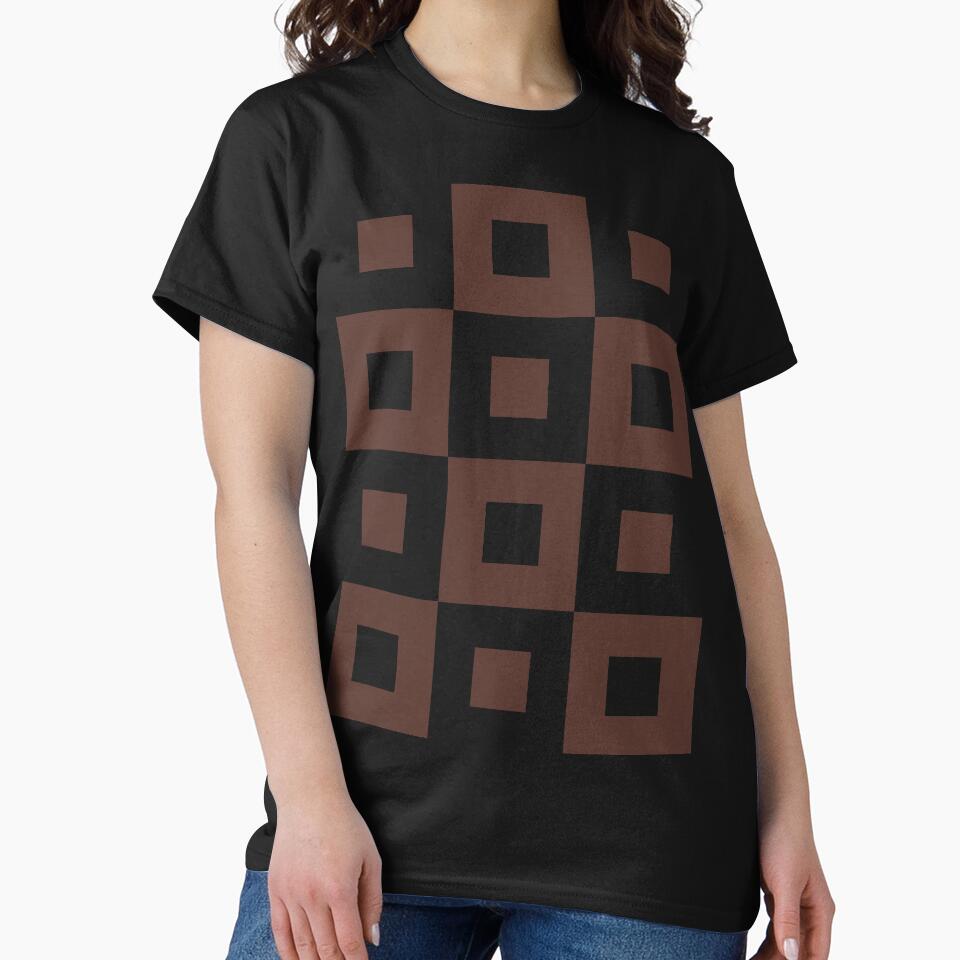 minimalist squares in brown and black dark academia pattern by neopop