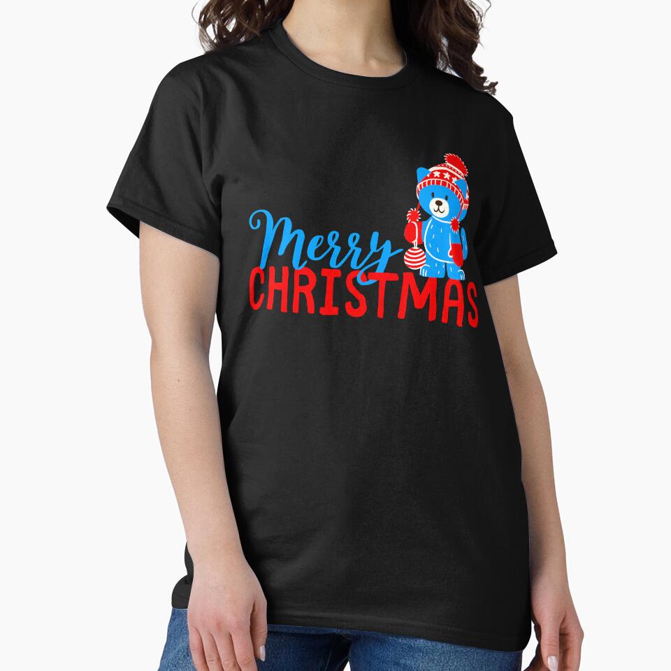 Merry Christmas Cat Wearing Hat by ChelleCreate
