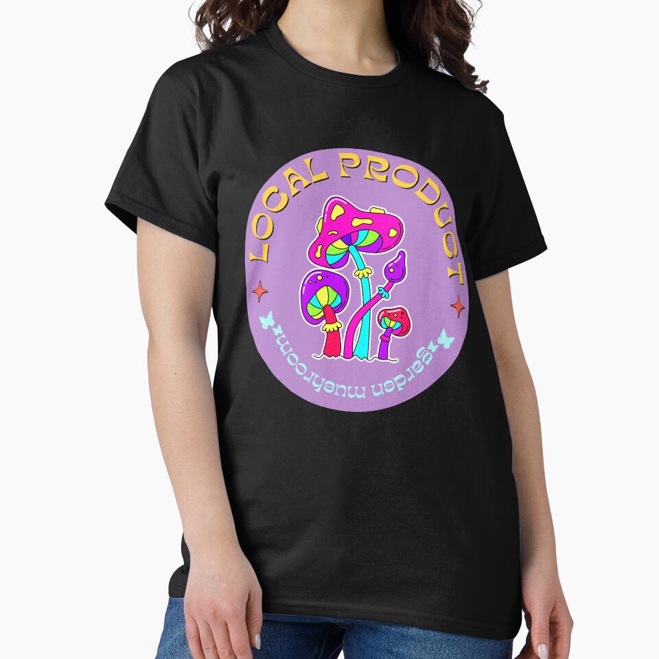 mushroom garden with group classic tshirt by anandsiva2703