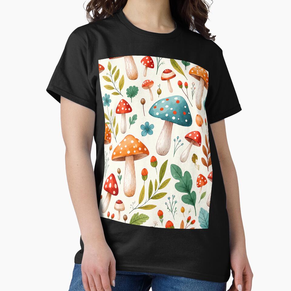 Hippie Mushroom | Groovy Psychedelic Boho Nature Art by flowerpower999