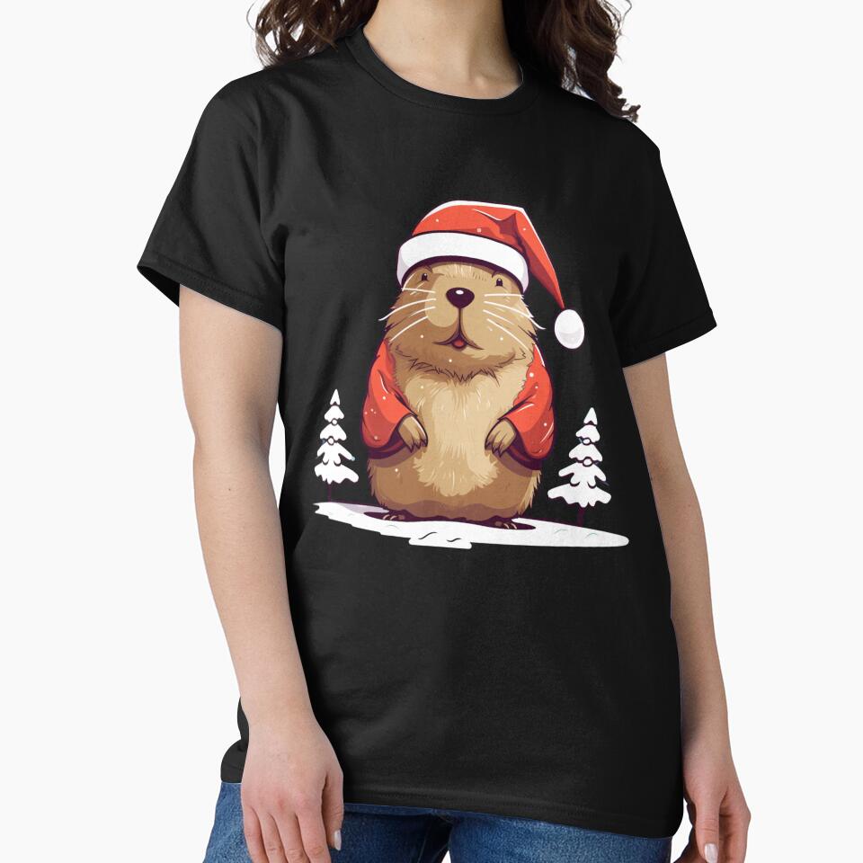 Capybara Christmas. Funny Gifts for Christmas 5/5 by MatSatArt