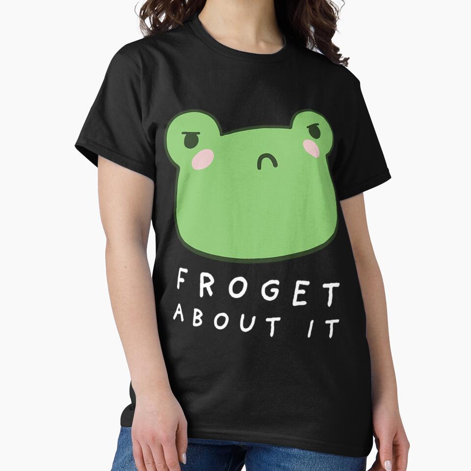 Froget About It Cute Grumpy Frog With A Funny by Merysha
