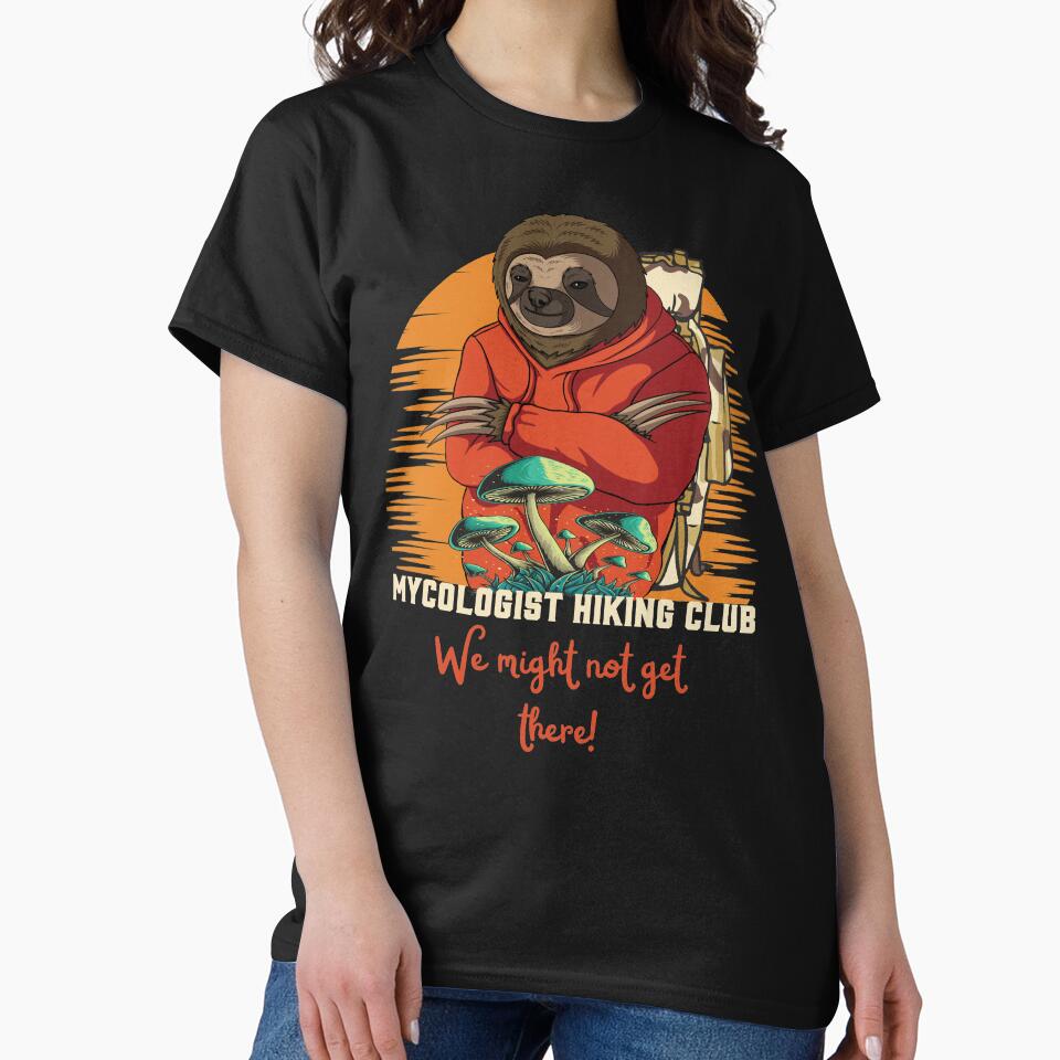 Mycologist Hiking Club Funny Mycology Art by MrEddie10