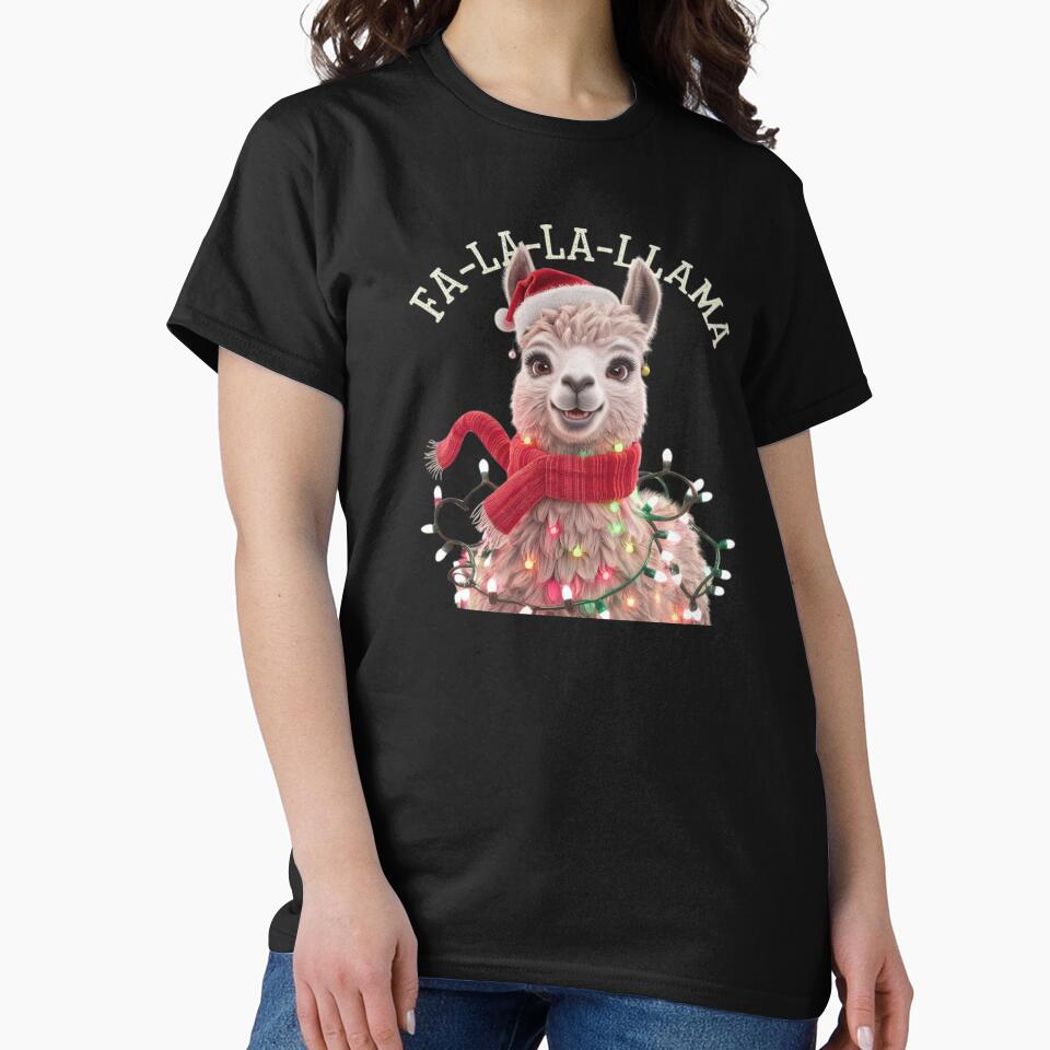 CHRISTMAS CUTE  LAMA by YourTrendyTees