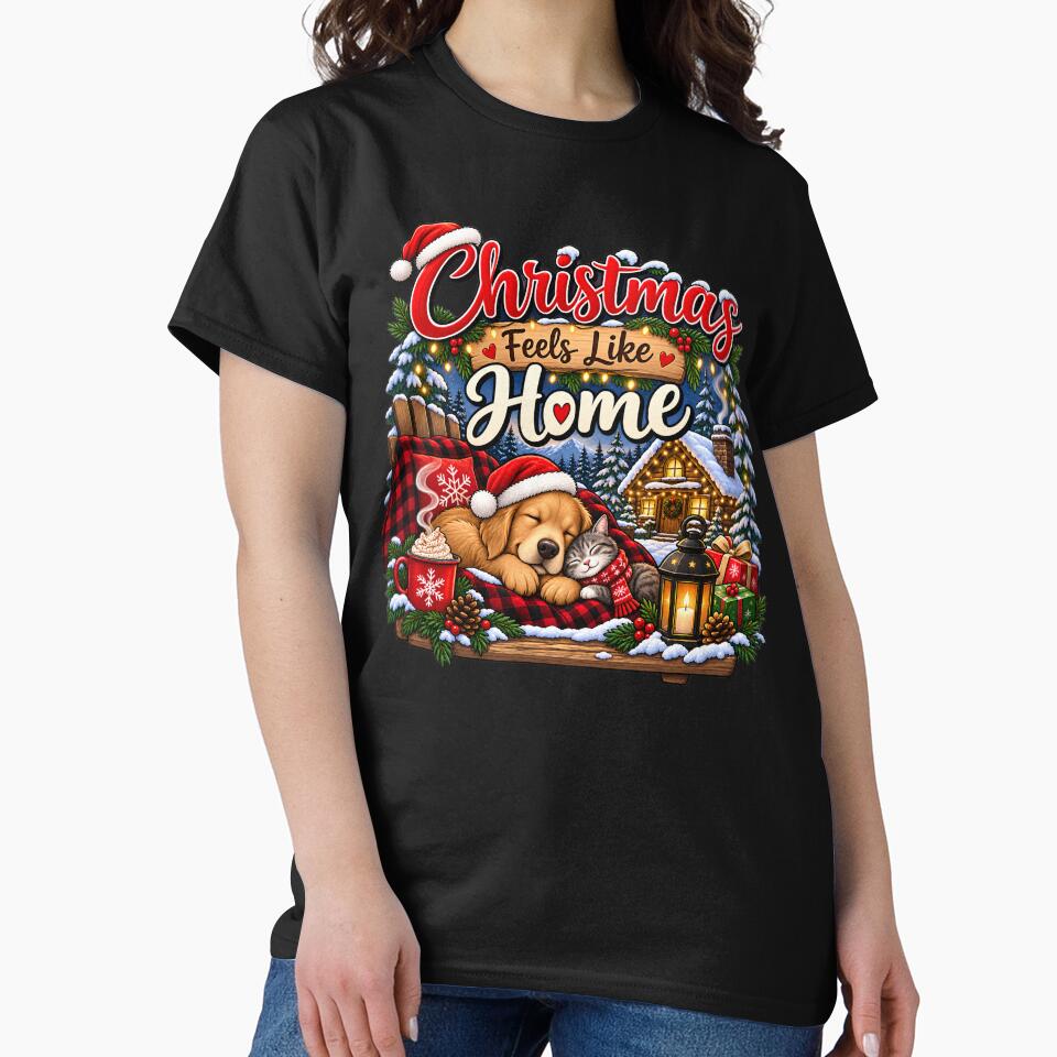 Christmas Feels Like Home – Cozy Dog and Cat Christmas by SVALANART