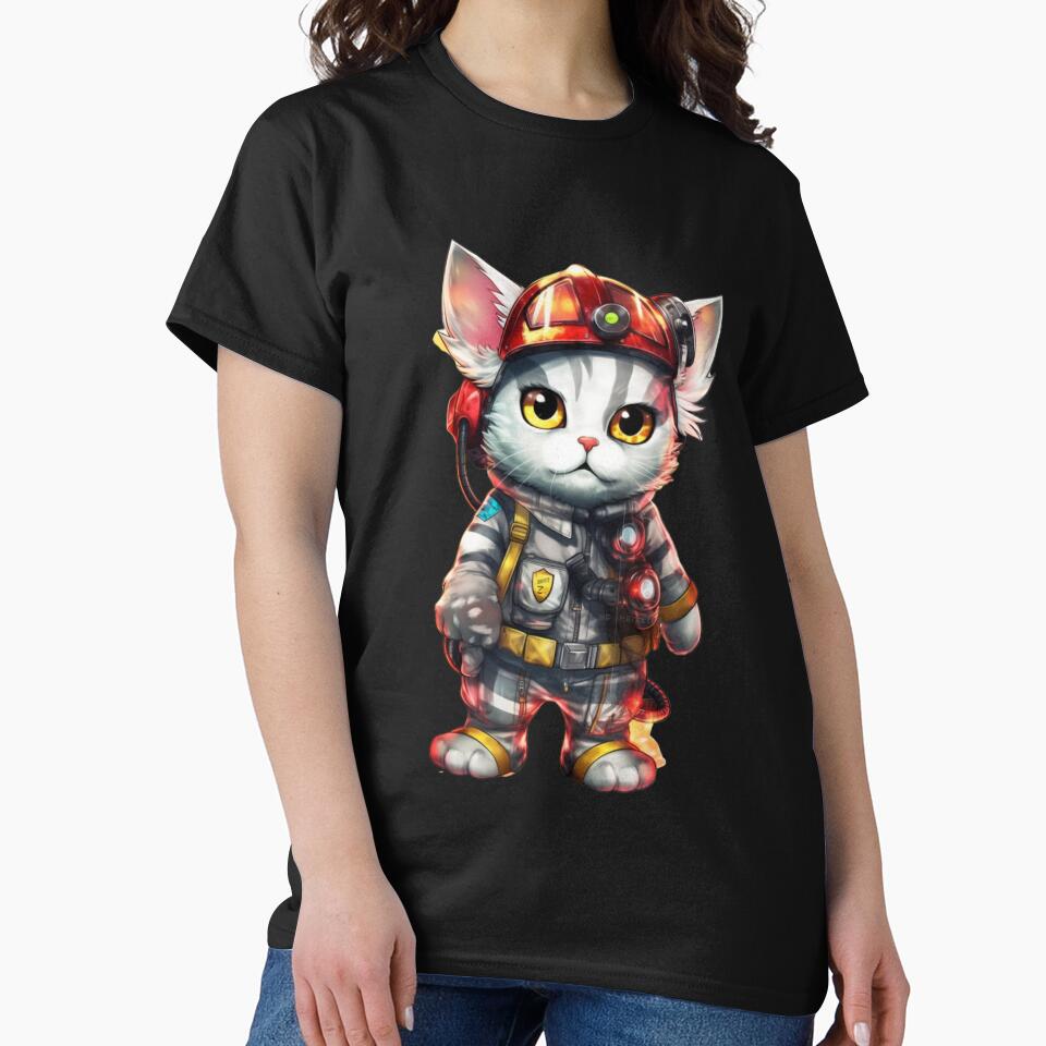 Superhero firefighter cat by HarriPaloma
