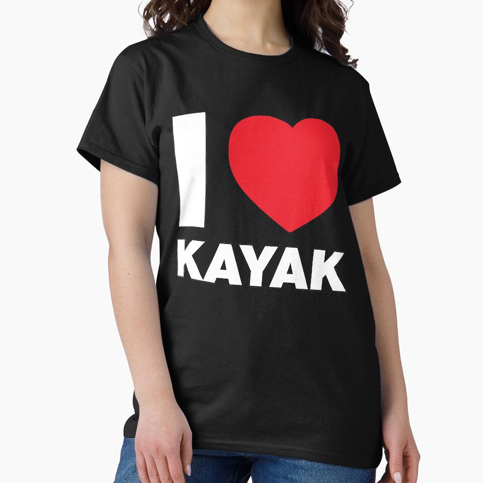 I Love Kayak Red Heart by Thestarrysky