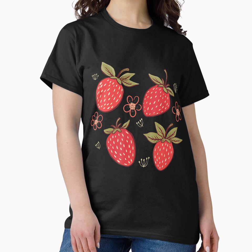 Strawberry Strawberries Cute Garden Cottagecore Aesthetic by KarlaLeanne