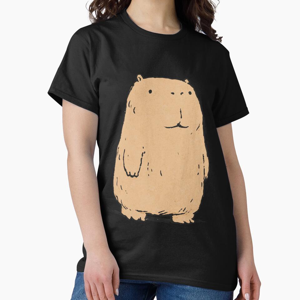 Cute Standing Capybara | Unbothered Chill Animal Art by kuwagatamushi