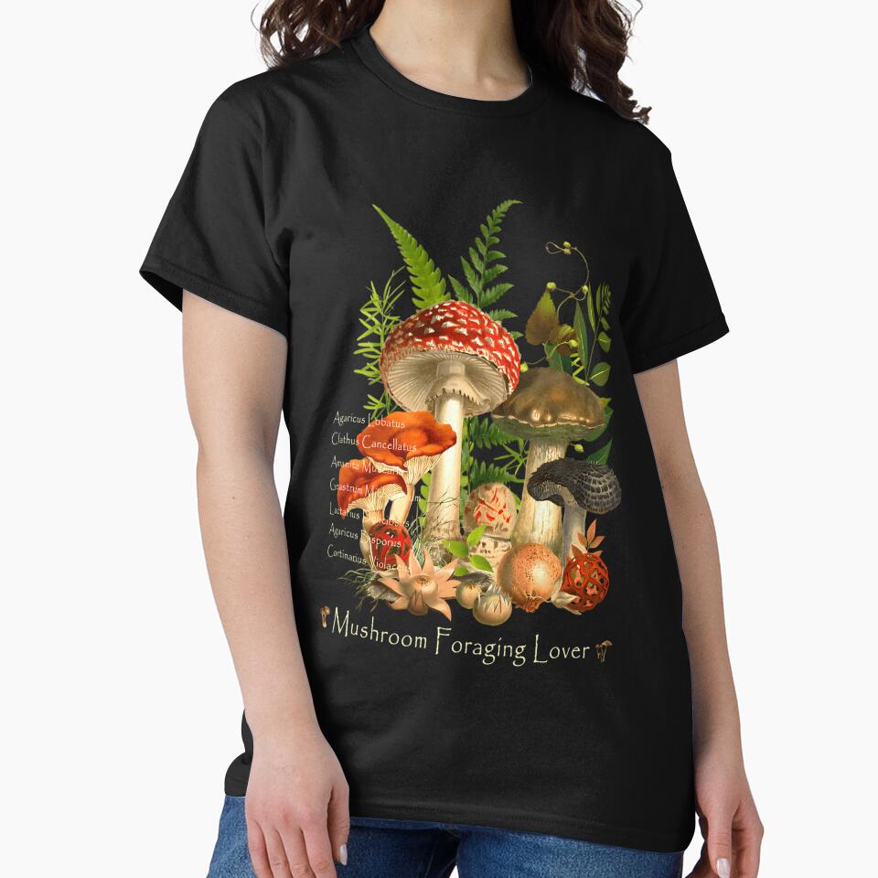 Mushroom Foraging Lover Botanical Fungi Collage by nipunifekniy