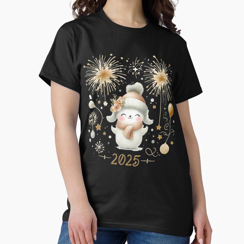 Happy New Year Celebration - Festive Fireworks and Golden Wishes, by PaintMeWorld