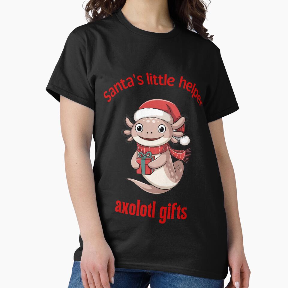 Happy Axolotl, Santa's Little Helper, Little elf on the way, Baby announcement by KolorellaS