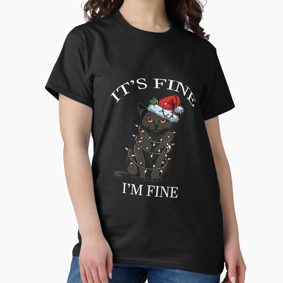 Christmas Lights Its Fine Im Fine Cat by reyeskhan79