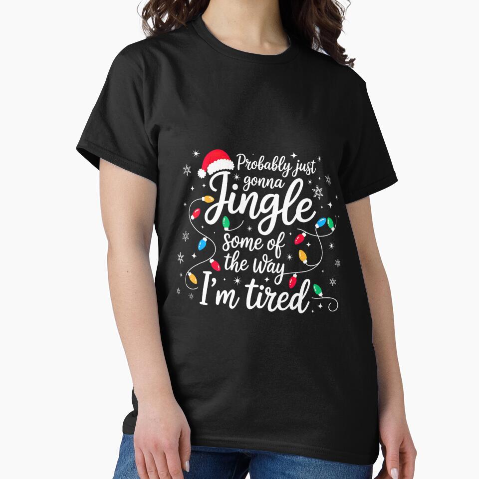 Christmas Lights Jingle Tired Funny Holiday Quote by nryum