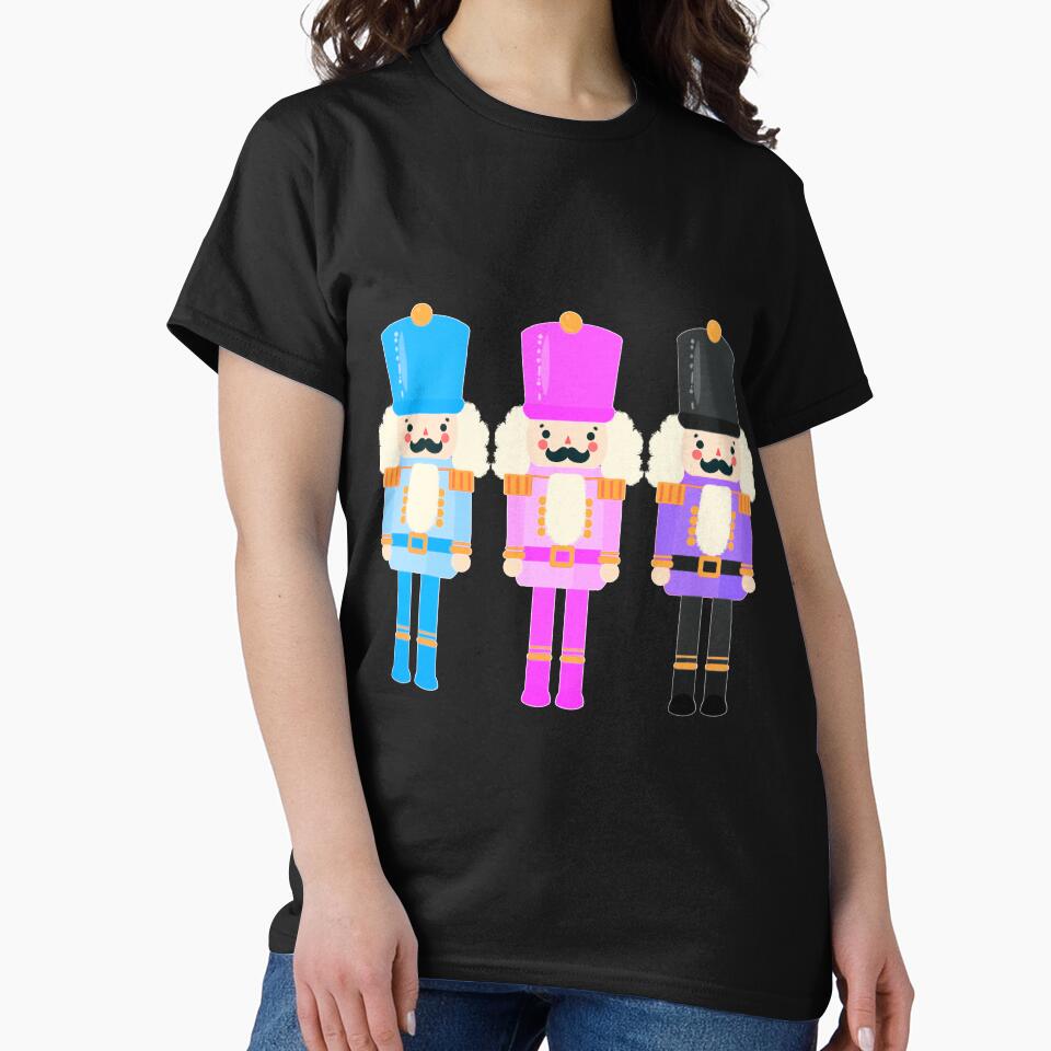 Colorful Nutcracker Trio - Christmas Nutcrackers - Blue, Pink, and Purple - Graphic Art Illustration by Star-Fragment