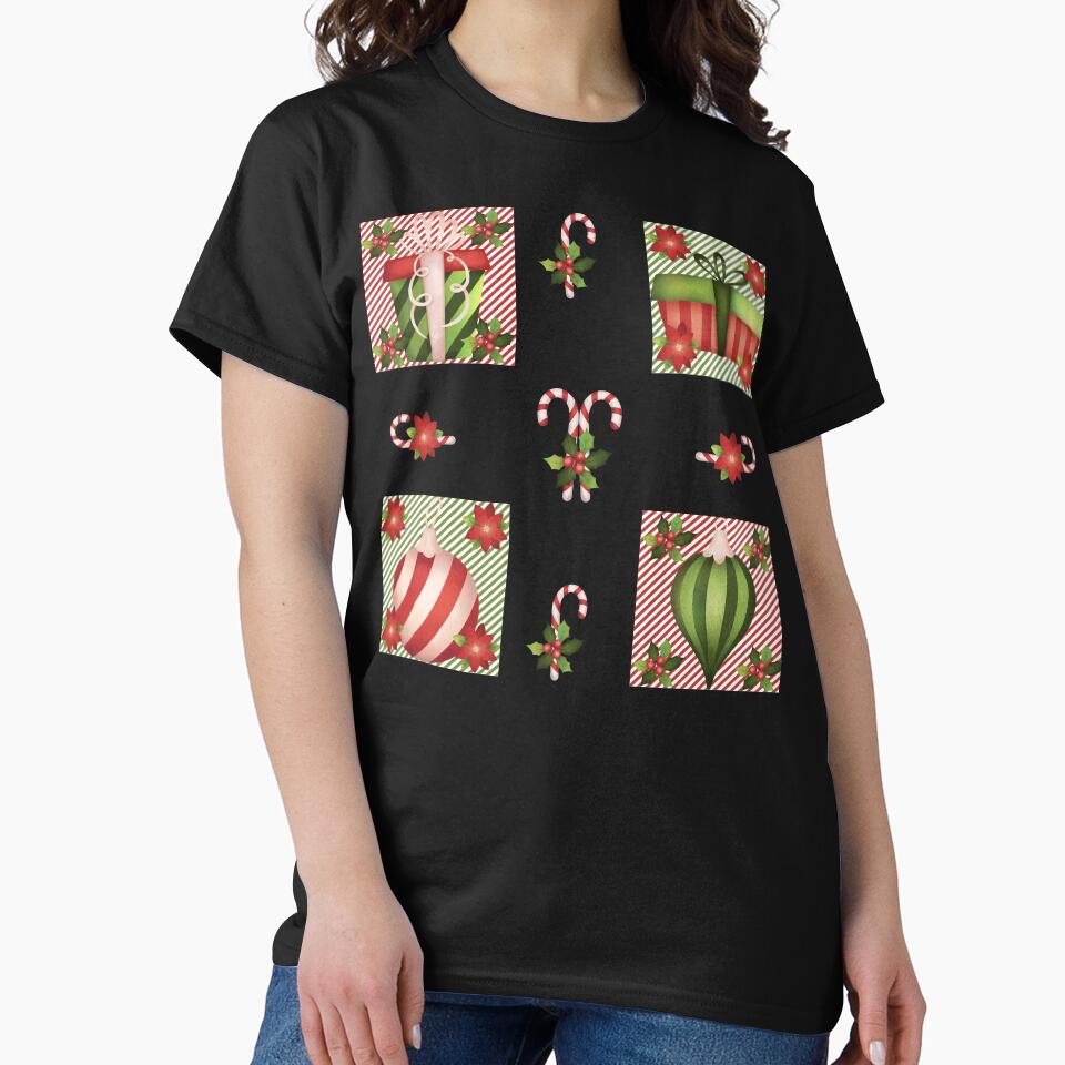 Christmas Present And Ornament Stripe Pattern by Wheeler-Styl3