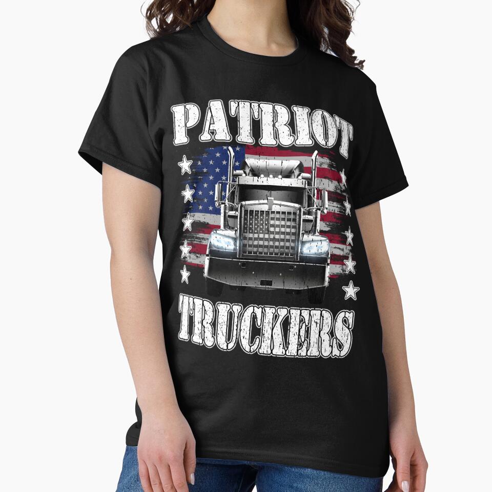 Patriot Truckers American Flag Semi Truck Proud Trucker USA Truck Driver freedom trucker liberty democracy cool truckers by Jt41