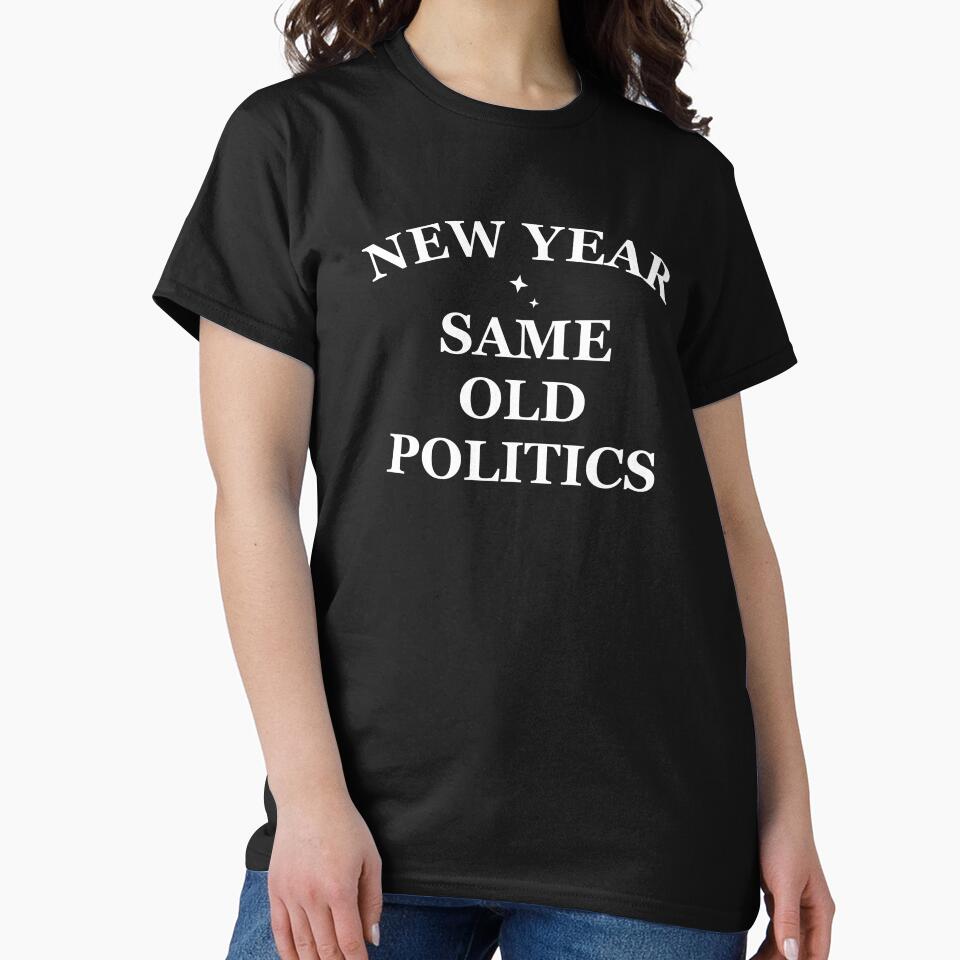 New year same old politics in white text by Politics-Corner
