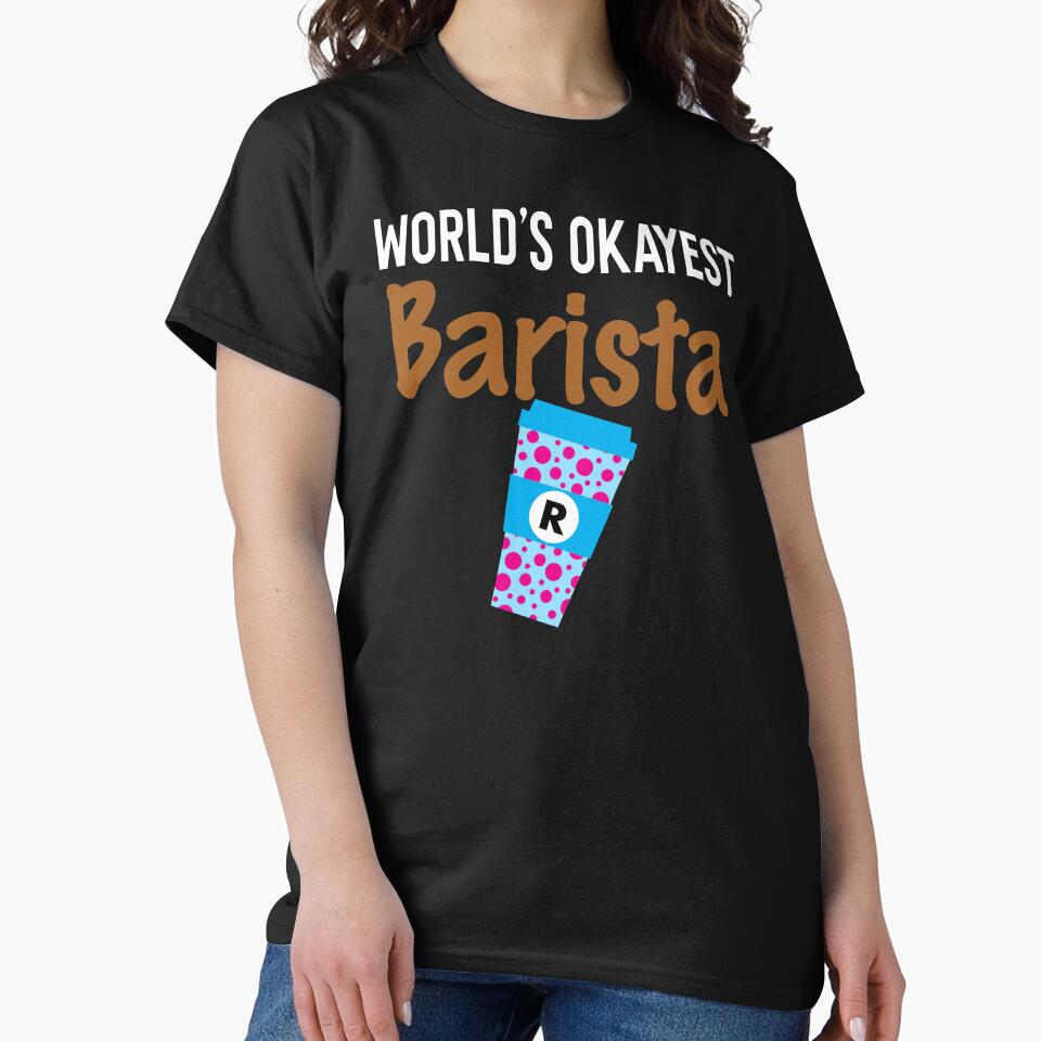 World's Okayest Barista Monogram R by ZiesMerch