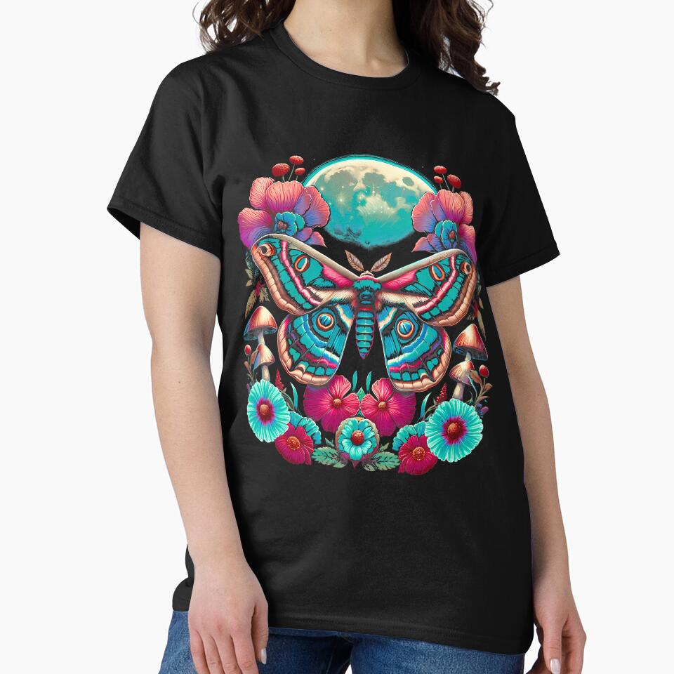 Cute Fairycore Floral Moth Mushroom Aesthetic Girls Women by DesireeAngela1