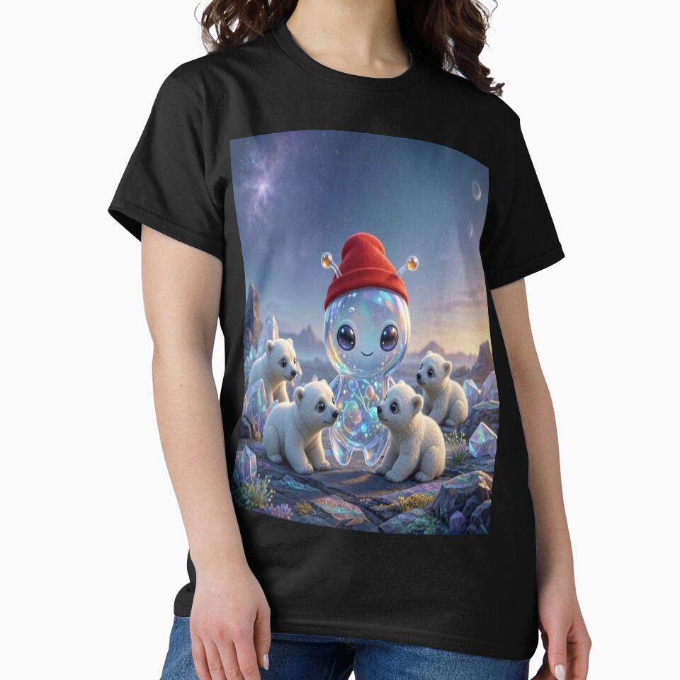 Cute Alien Medanix with Polar Bear Cubs - Cozy Winter Space Core by Breezes-of-Ida