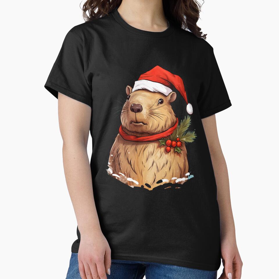 Capybara Christmas. Funny Gifts for Christmas 4/5 by MatSatArt