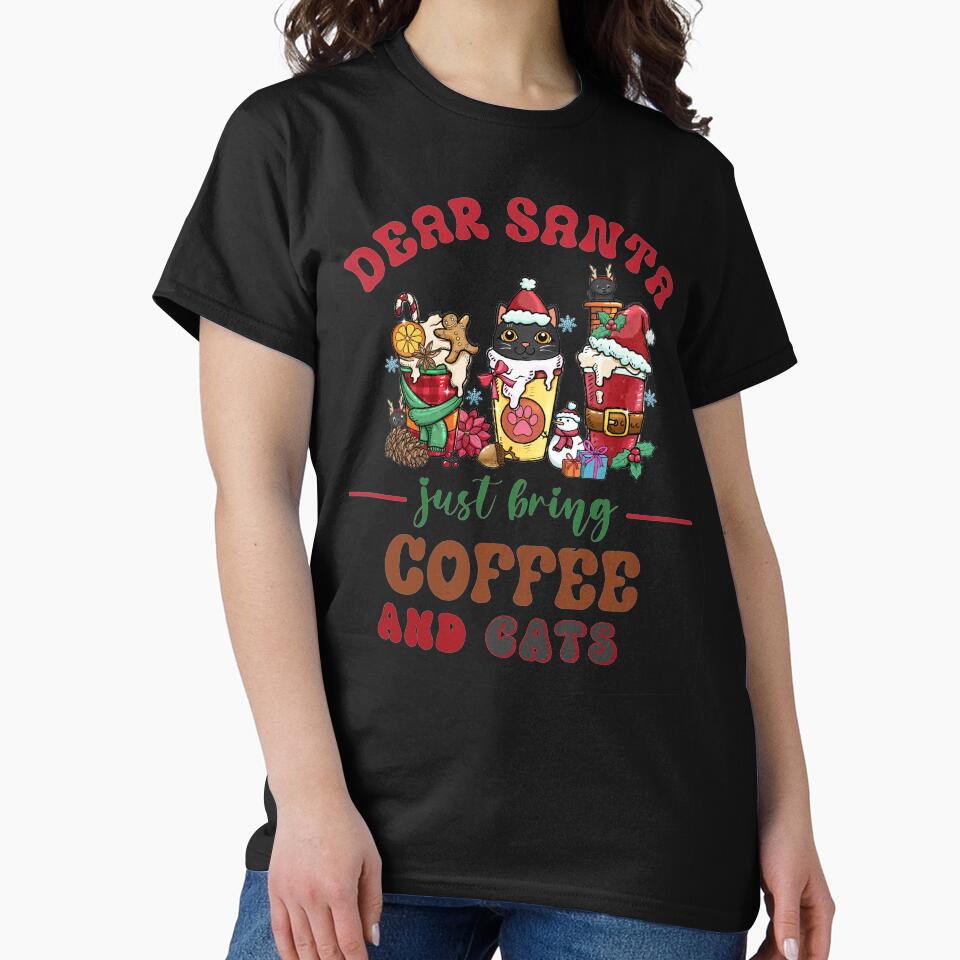 Dear Santa just bring coffee and cats by Monika-art
