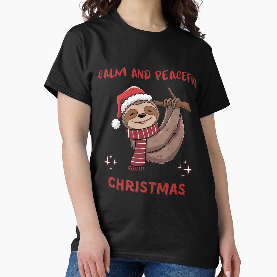 Calm and peaceful Christmas,   Lazy Christmas Sloth , Santa's little helper, Be happy, calm and peaceful by KolorellaS