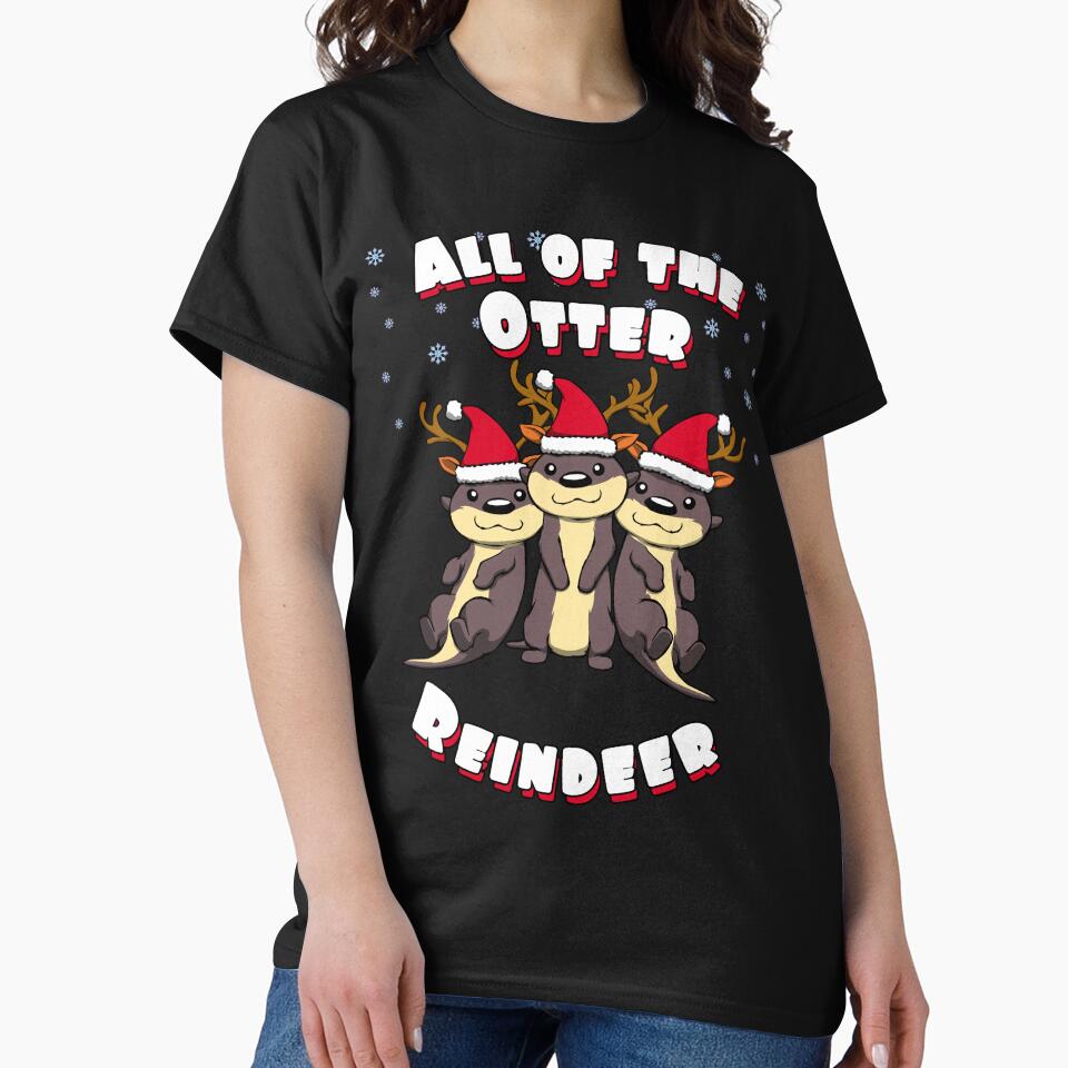 Christmas All of the Otter Reindeer Xmas by MGO-Design