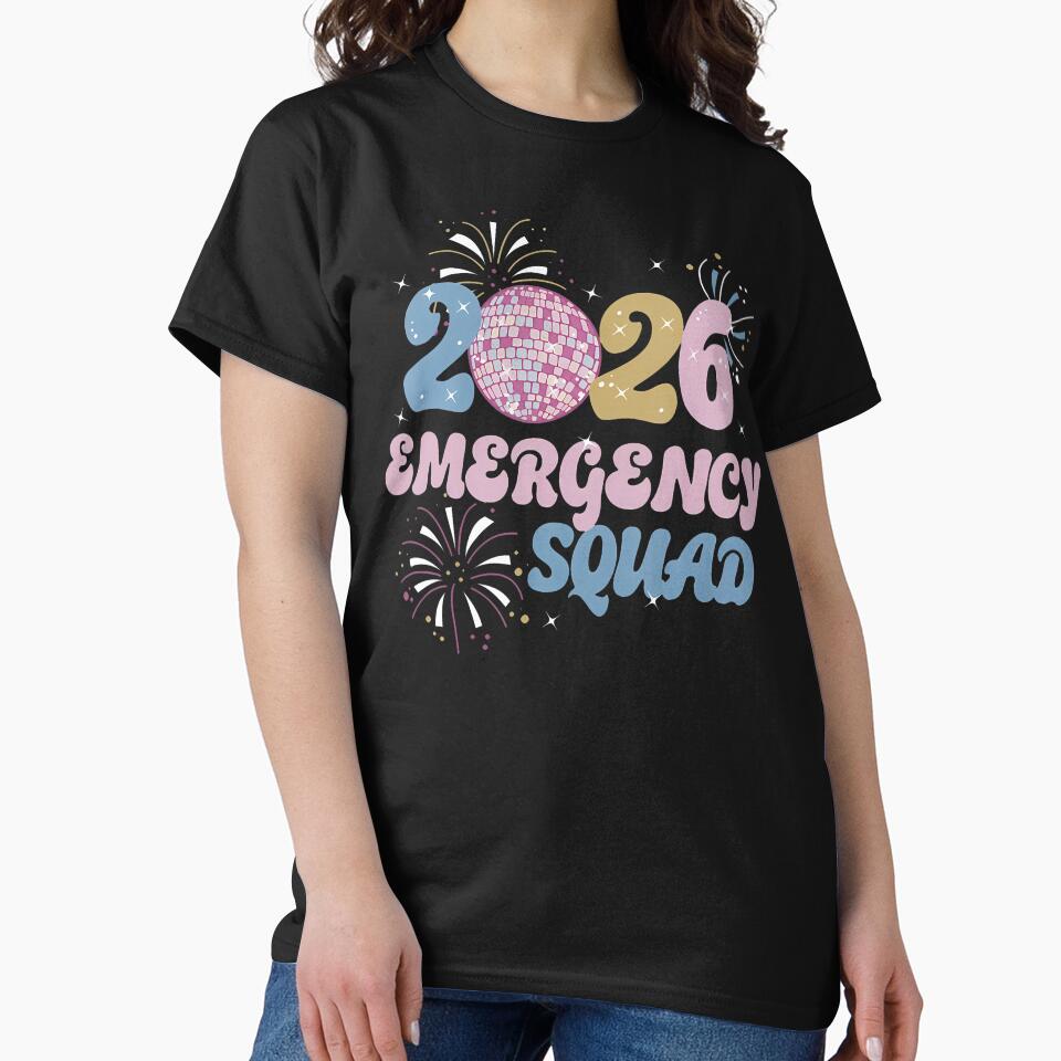 2026 Emergency Squad Er Nurse Happy New Year Disco Ball Nye by LeanneSandra