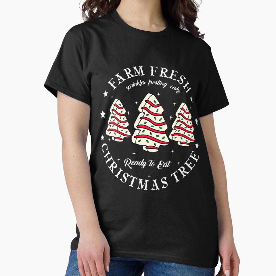 Farm Fresh Christmas Tree Xmas Cake Holiday Family Matching by RubySandy