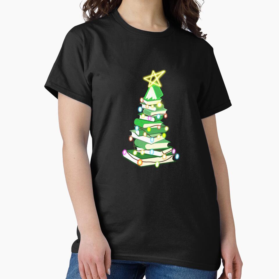 Bookish Christmas book tree by GeekandArtsy