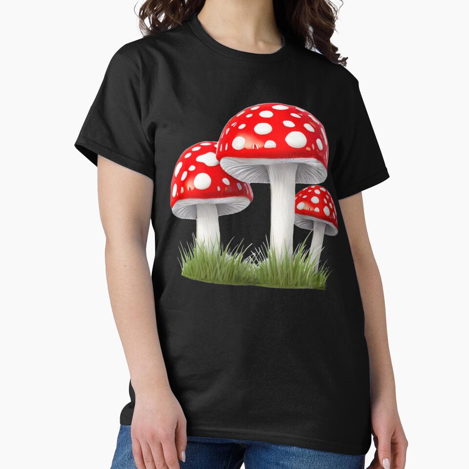 Fun red mushroom art by hollycooper
