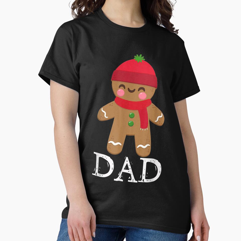 Gingerbread Dad Christmas Matching Pajamas for Family by Salakjit
