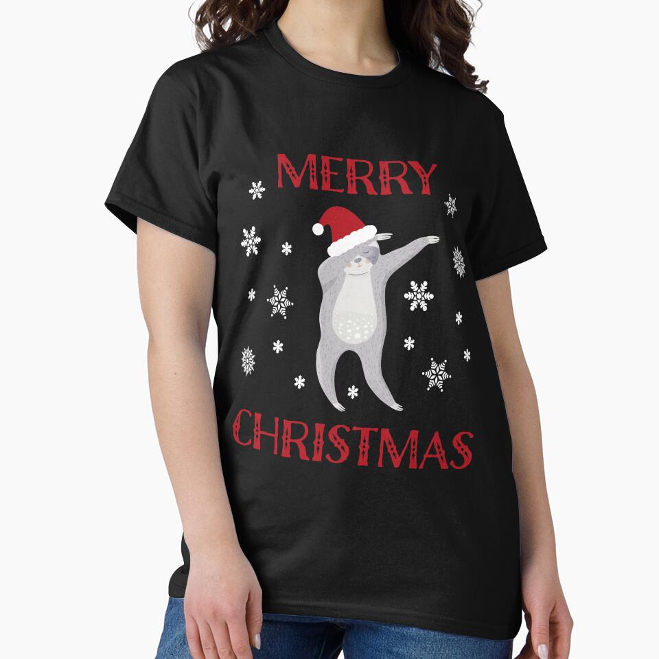Merry Christmas Dabbing Sloth by Kongsgart