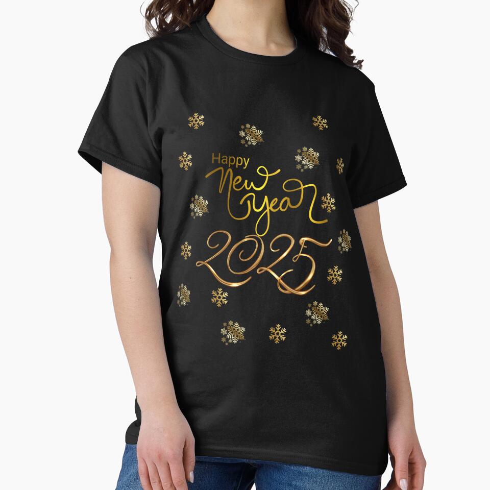 Happy New Year 2025 Classic T-Shirt by Flowora Designe