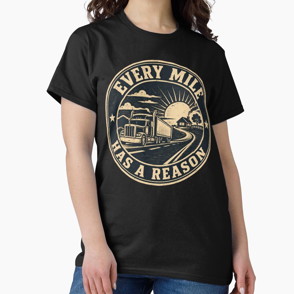 Every Mile Has A Reason - Vintage Trucker Gift by Haque Designs