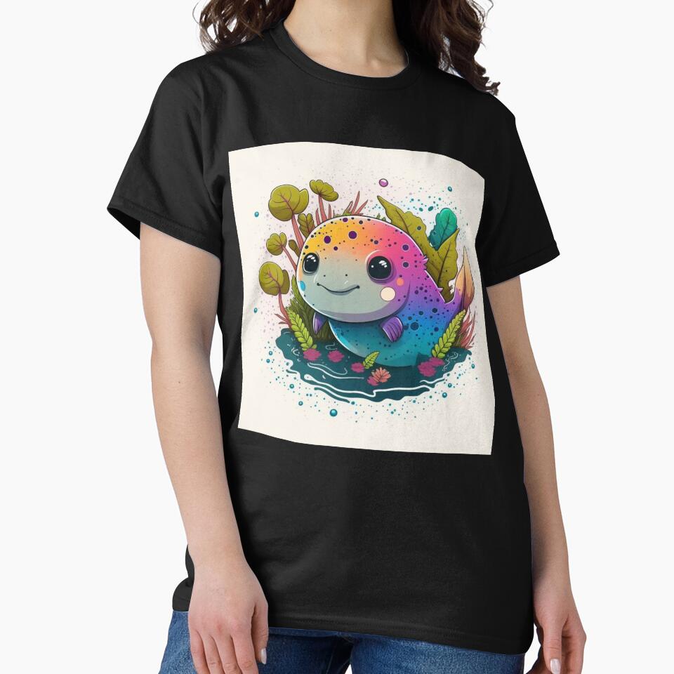 Cute Axolotl Colorful axolotl art by wildlifezen