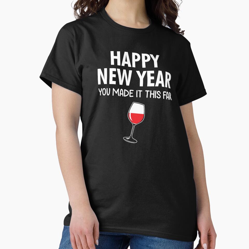 2021 Happy New Year Wine Lover Funny Slogan Gift by haselshirt
