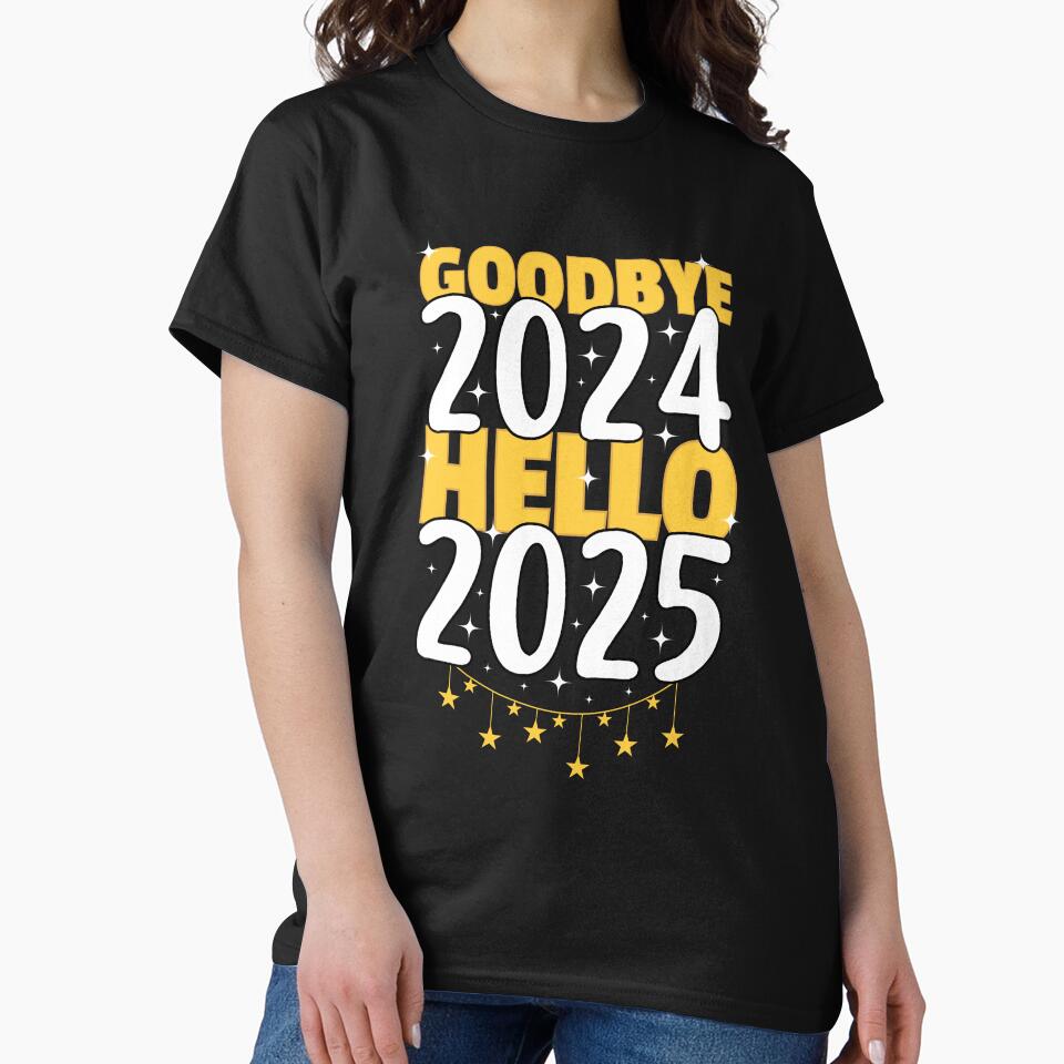 Goodbye 2024 Hello 2025 Merry Christmas Happy New Year by ItsSoftArt