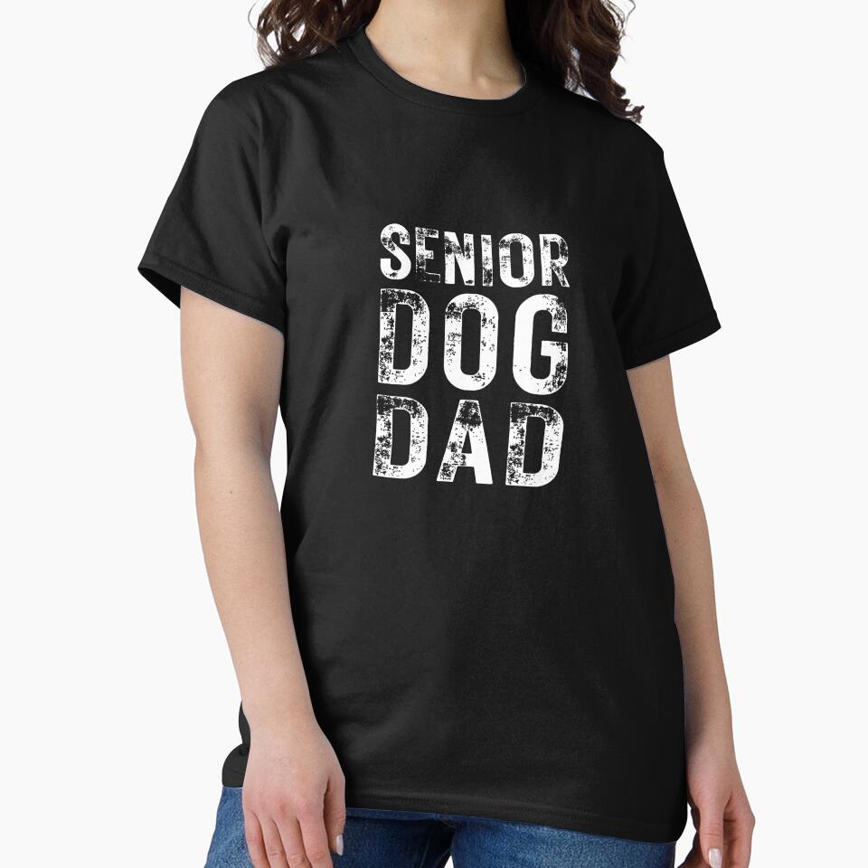 Senior Dog Dad Proud Owner of Wise Old Dogs on Black by Artycom