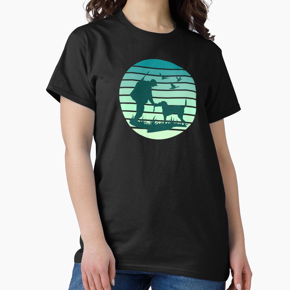 Hunter Dog Duck Hunting Retro by Rosemarie Guieb Designs