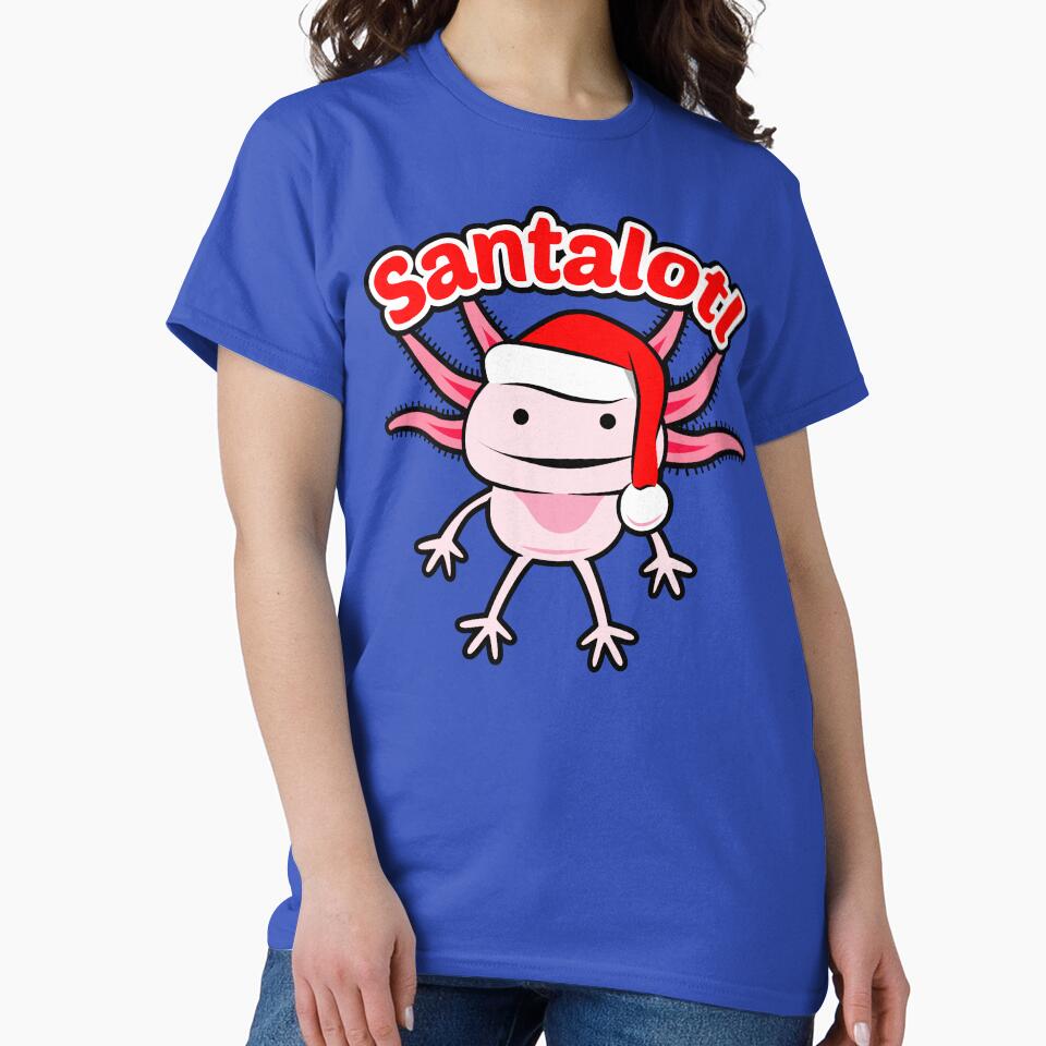 Funny Christmas Axolotl - Santa Salamander - Santalotl by propellerhead