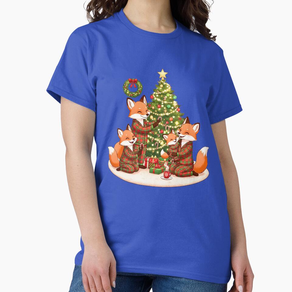 Cozy Christmas Fox Family by E-SarnEdge