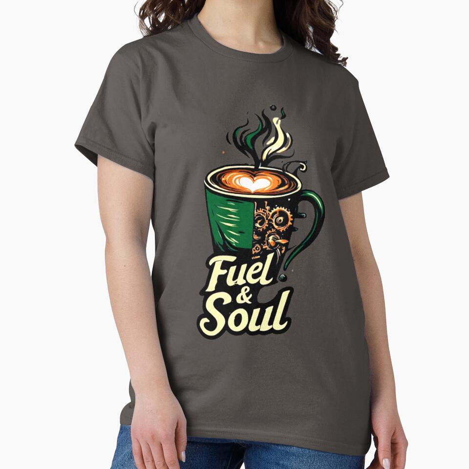 Fuel & Soul Steampunk Coffee Mug Heart Latte Barista Art 04 by Shift-Bloom