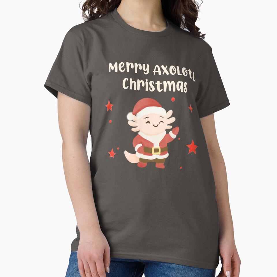 Axolotl Christmas Pink Santa by MochiBunnyDiaries