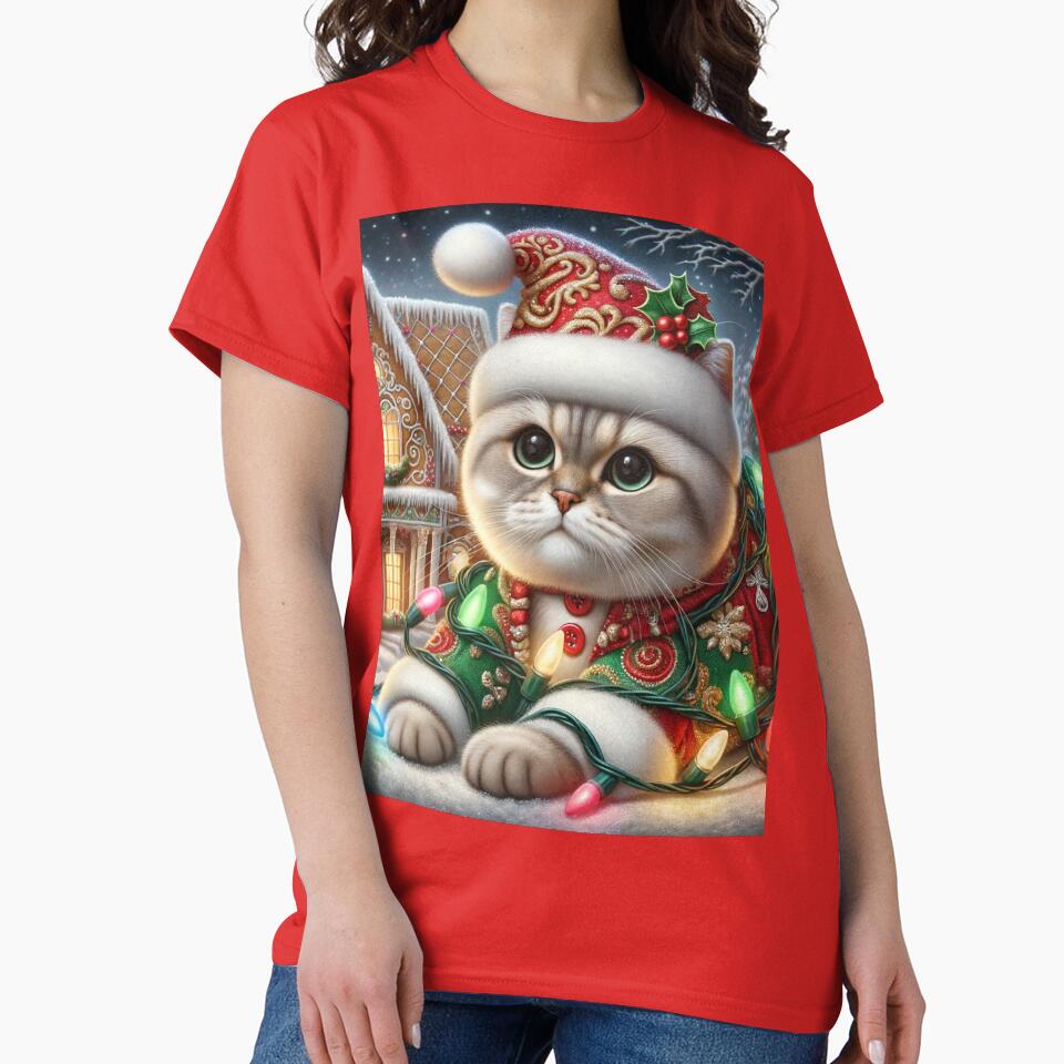 Christmas Burmilla Cat In A Winter Wonderland by ZenEverAI