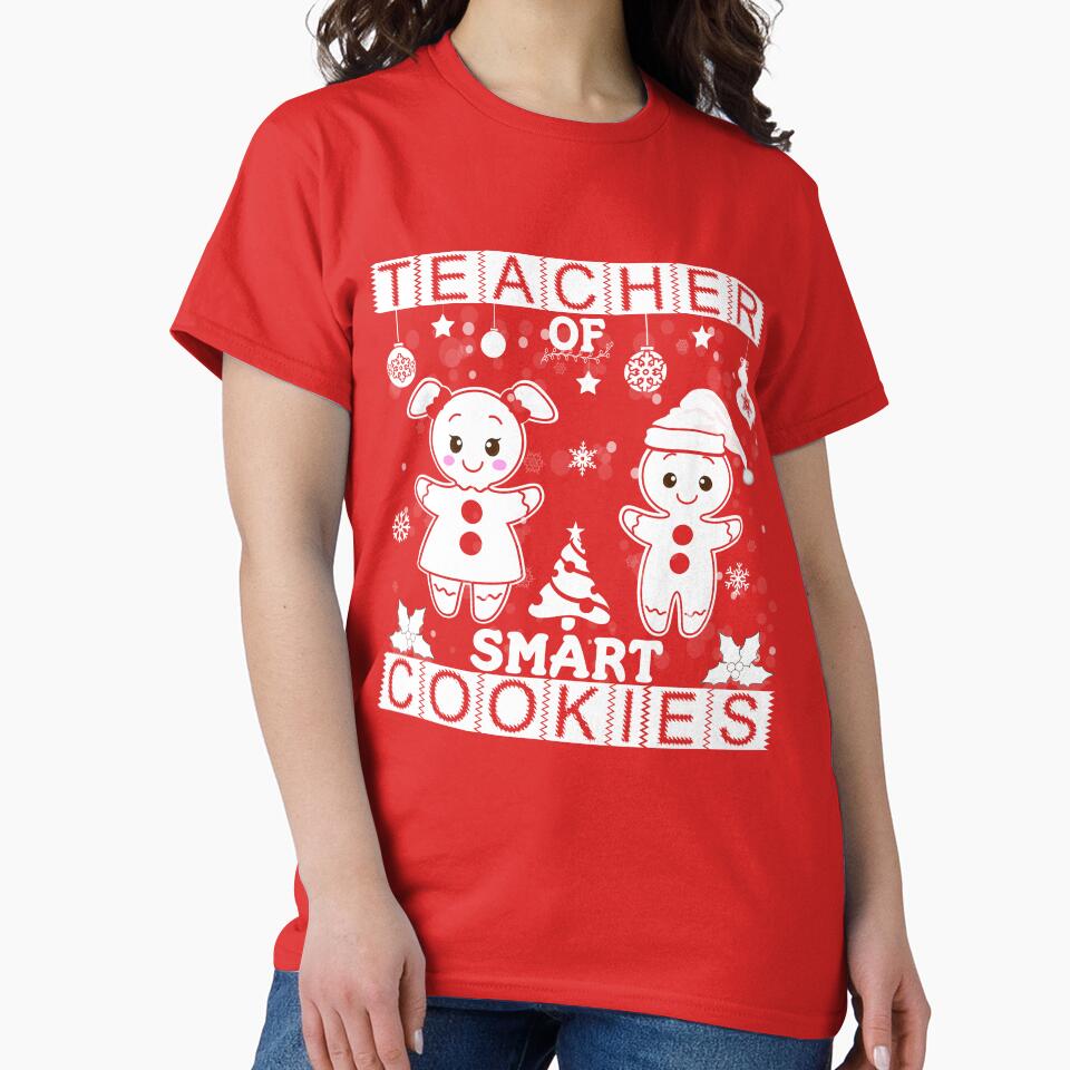 Teacher of Smart Cookies Funny Cute Christmas Gifts by PinkPandaDesign