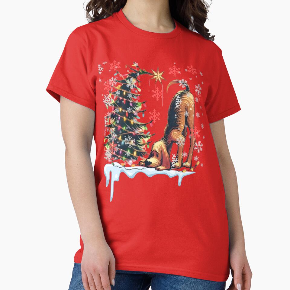 DOG Christmas CLASSIC T-SHIRTS by inkfluenceart