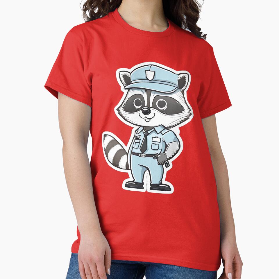 Security Guard Raccoon – Cute Cartoon Night Guard by ChernivtsiSkoda